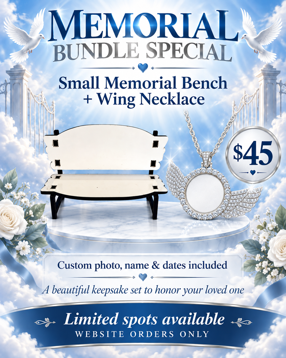 Small Bench & Necklace Bundle