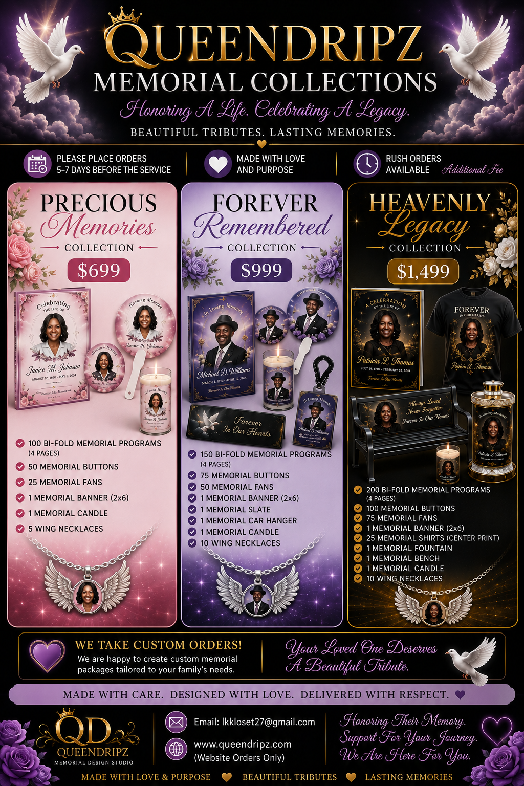 Forever Remembered Memorial Packages