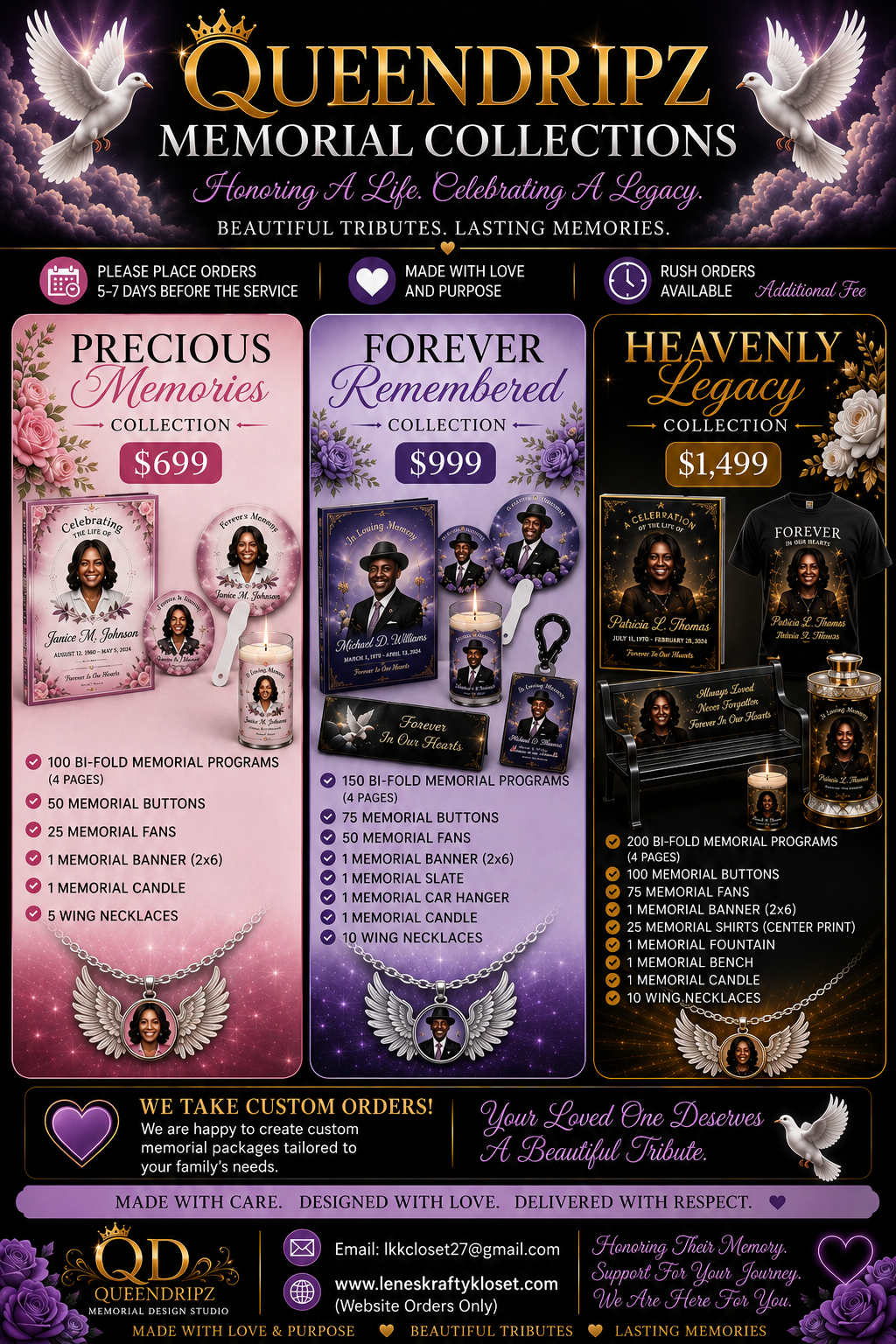 Forever Remembered Memorial Packages