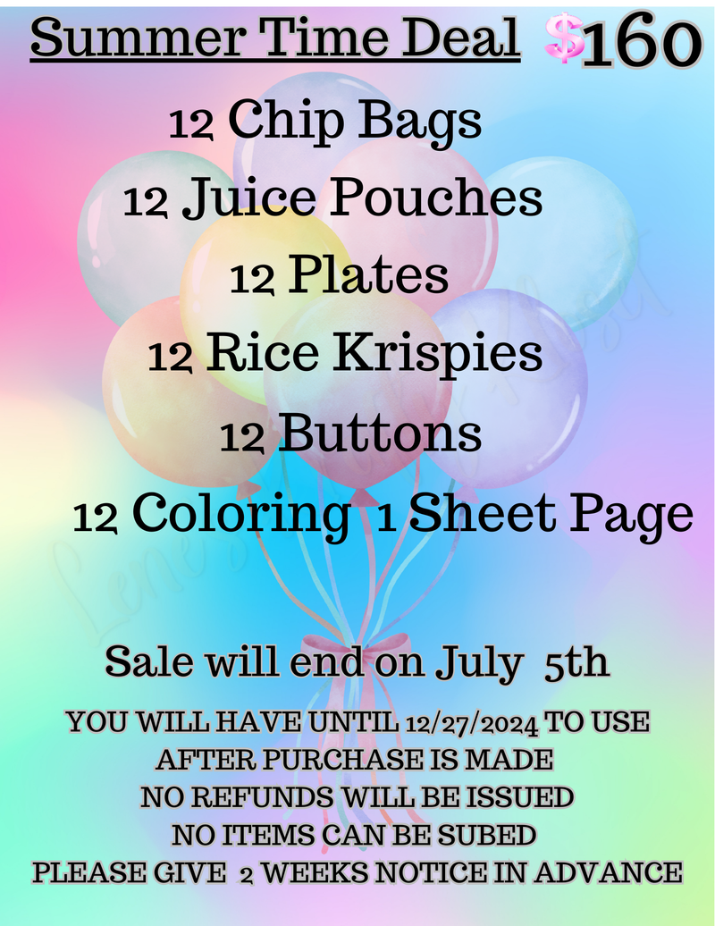 Summer Time Party Package